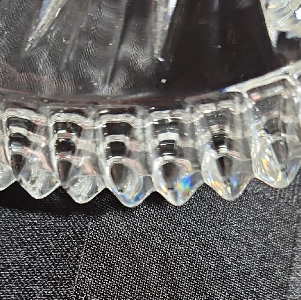 VTG Gorham Crystal Heart Shaped Trinket Jewelry Box Lid West Germany